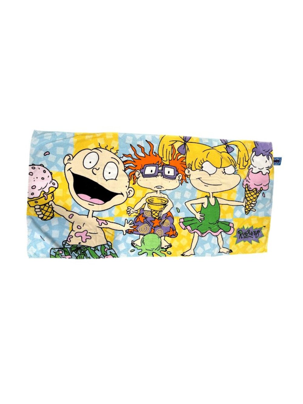 Rugrats 1998 Beach Towel Nickelodeon Cartoon Tommy Angelica Chuckie Ice Cream